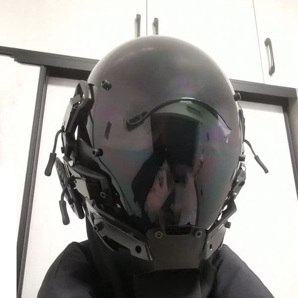 CyberPunk Masks Cosplay Halloween Fit Party Music Festival Accessories Personalized Army Mask Coolplay Mechanical Scifi Gear 240711