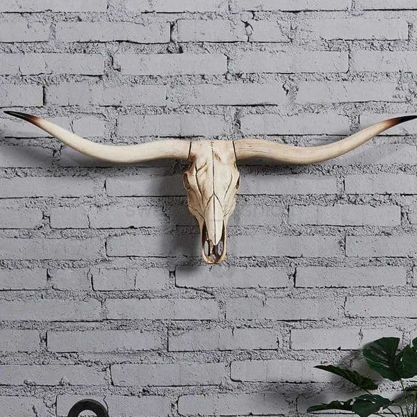 Wall Hanging Decoration 3D Animal Head Cow Head PendantStatue Art Sculpture Suitable For Home Bar Restaurant DecorationB24718