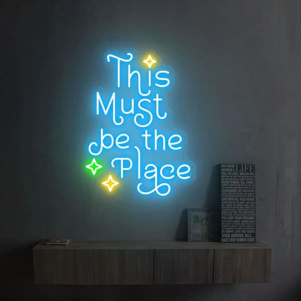 This Must Be The Place Neon Sign Home Wall Decor Bedroom Game Room Bar Decor Personalized Gifts 240717
