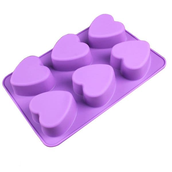 Spot wholesale 6 even love mousse silicone mold Valentine's Day heart mold pudding jelly chocolate cake mold
