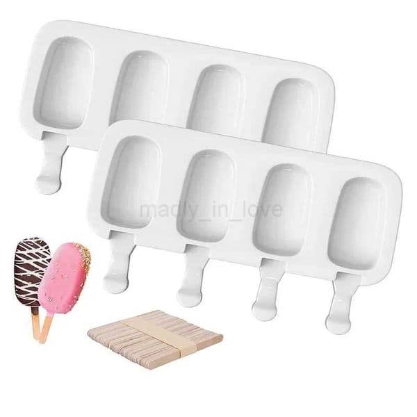 4/8 grid Magnum Silicone Mold DIY Ice Cream Mould Ice Pop Maker Mould Ice Tray Silicone Ice Cream Mold Popsicle MoldsM240719