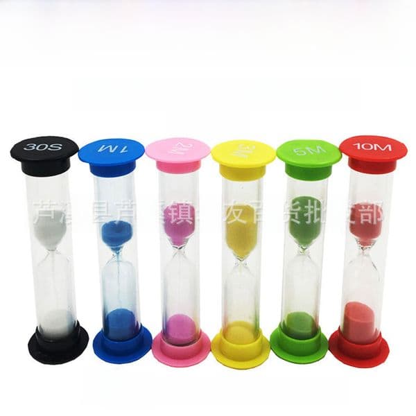 Creative 6 plastic hourglass combination 30 seconds 1 2 3 5 10 minutes hourglass timer set children's anti-fall
