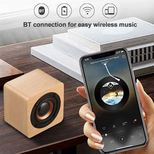 Retro Wooden Speaker Bluetooth For Phone Laptop PC Wireless Subwoofer Stereo Powerful Bass Theater Sound Box HIFI Music PlayerM240719