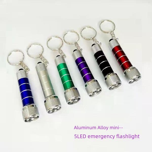 Aluminum Alloy mini keychain LED flashlight 5 light small flashlight night walking lighting key light large quantity price discount
