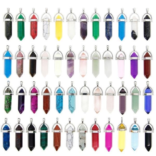 50 pcs/pack hexagonal crystal accessories bullet hexagonal column cross-border new artificial stone crystal accessories