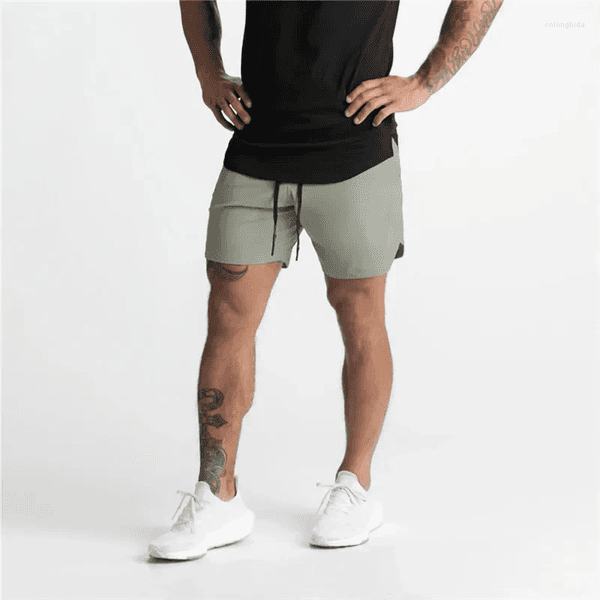 Men's Quick Dry Gym Shorts Breathable Lightweight Multi-pocket Running Workout Bodybuilding Sportswear Jogger Shorts for Summer