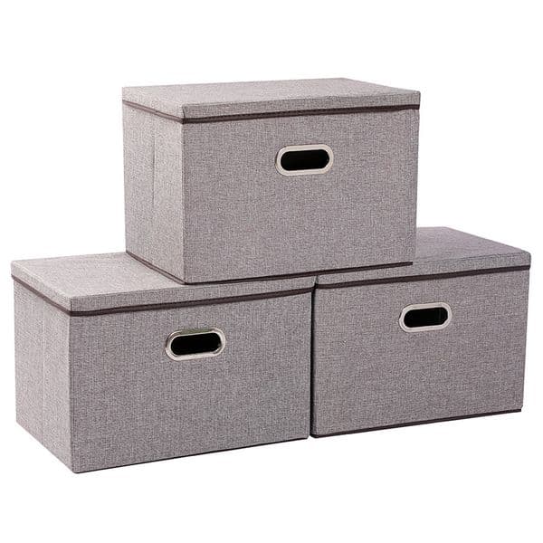 2023 manufacturers for household goods storage box cotton and linen large folding storage box clothing storage box