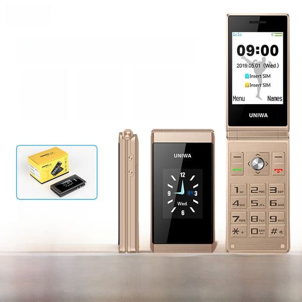 Cross-border elderly flip mobile phone dual-screen display function machine long standby cross-border South American foreign trade wholesale mobile phone
