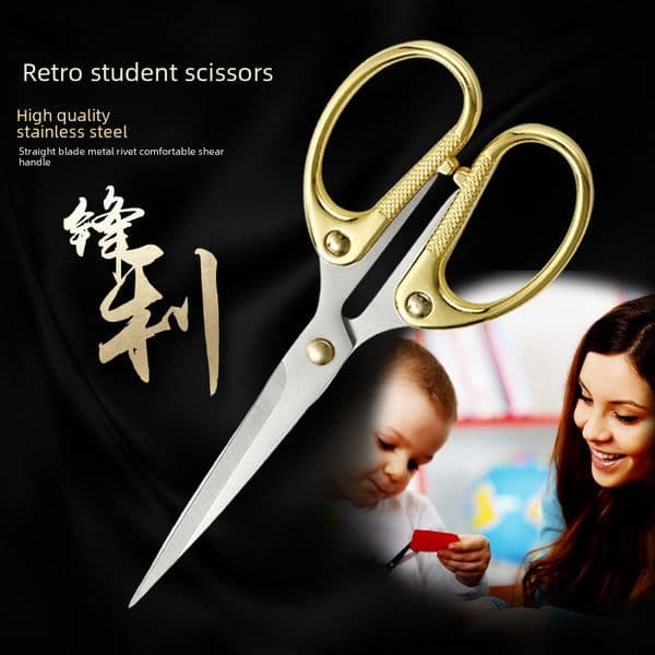 Factory direct stainless steel zinc alloy stationery office scissors stainless steel zinc alloy student scissors wholesale