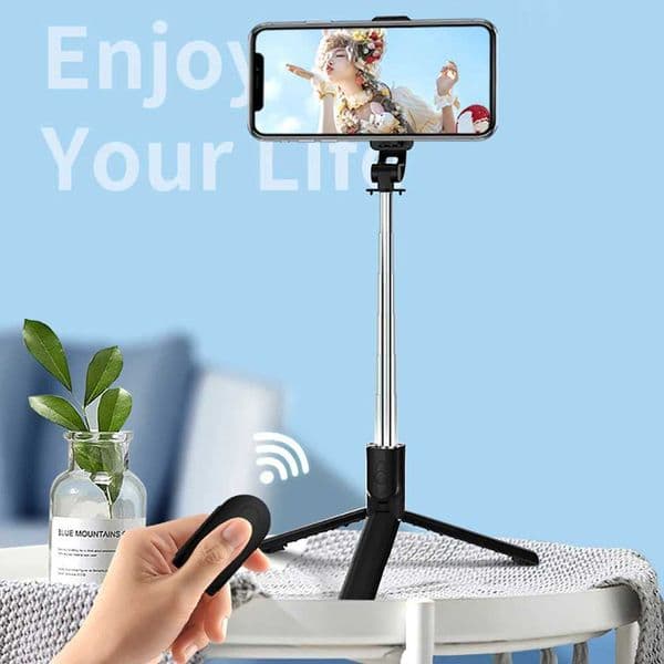 New Extended Bluetooth Selfie Stick Fill Light Tripod With Remote Shutter Retractable Phone Holder Monopod For Android IOSM240719