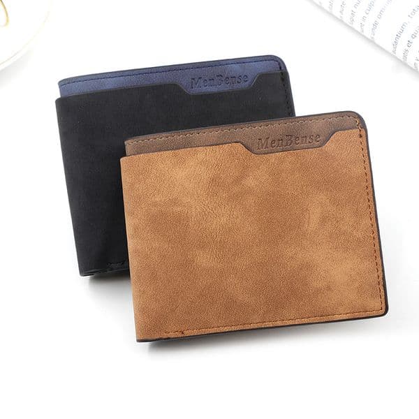 Mens Wallet Cross Border Mens Frosted Waterproof Short Wallet Fashion Casual pu WalletT260606