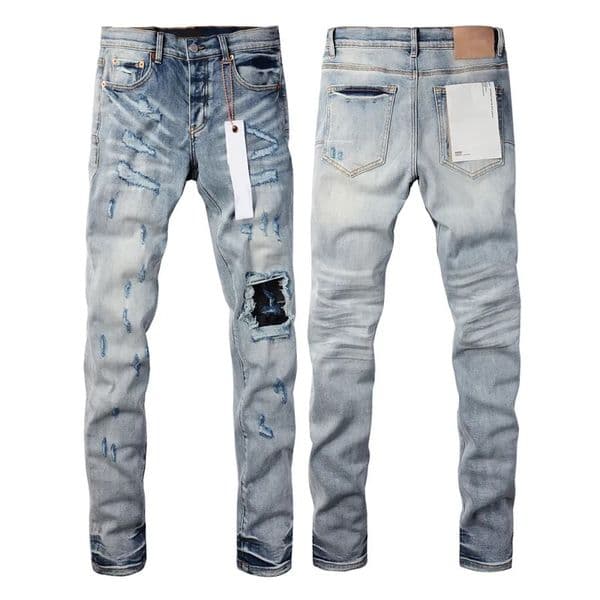 Luxurys Designers Jeans Distressed France Fashion Pierre Straight Men's Biker Hole Stretch Denim Casual Jeanbiker black blue jean slim fit motorcyc stretch best