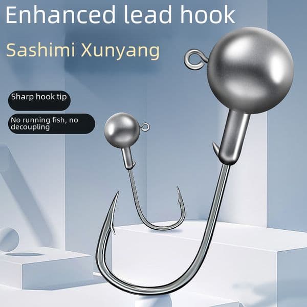 Strengthen Luya lead hook Luya hook Luya bait Soft Bait t tail fake bait root fishing micro-objects