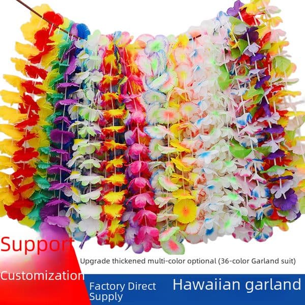 Manufacturers in stock supply Hawaii wreath cross-border explosions 36PCS wreath suit optional vacuum compression