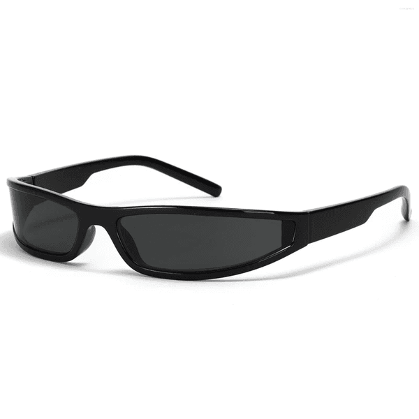 Sunglasses Trendy Wrap Around Men Women Futuristic Narrow Small Sqaure Frame Shades Glasses Y2K Sports Eyewear