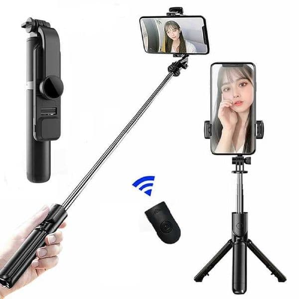 Mini Selfie Stick Tripod Bluetooth Wireless Extendable Portable Stand With Selfie Stick Fill Light Remote shutter For SmartphoneM240719