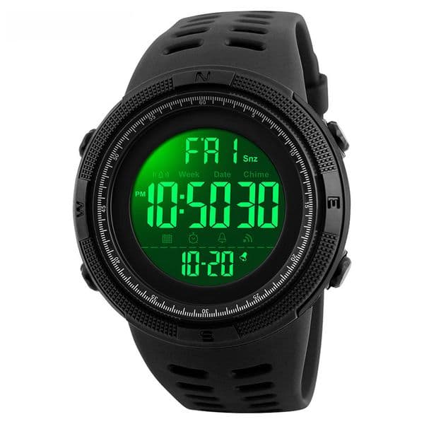 Time US Foreign Trade Explosions Multifunctional Luminous Waterproof Electronic Watch 1251 Students Outdoor Sports Electronic Watch