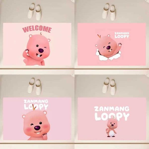 Korea Zanmang L-Loopy Floor Mat Anti-Slip Bathroom Kitchen Bedroom Living Room Entrance Rug Home Decor