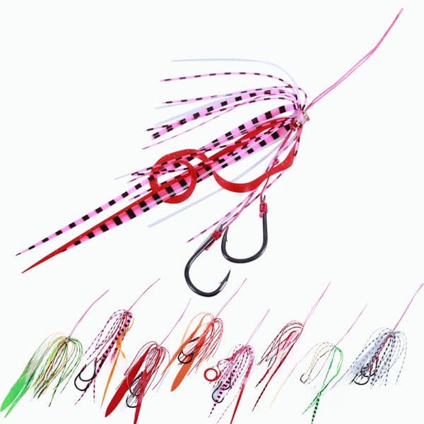 Liansen Fishing Tackle Luya Silicone Silk Skirt Ribbon Bearshearer Skirt with Hook Bearshearer Tie Hook