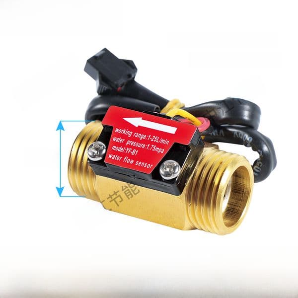4 Water flow sensor turbine flowmeter water heater card reader YF-B1, copper flowmeter