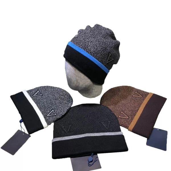Luxury beanie hat fashion mens designers bonnet winter beanie knitted wool hat plus velvet cap skullies Thicker mask Fringe beanies hats