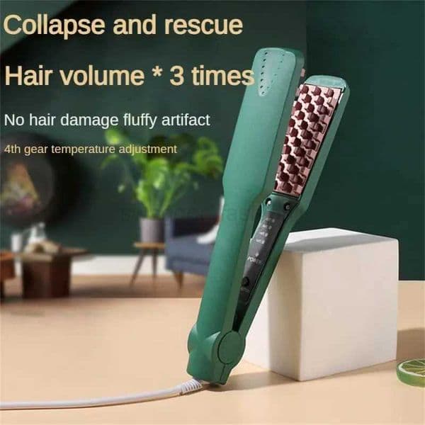 Professional Volumizing Ceramic 3D Grid Crimper Curling Corn Perm Splint Flat Iron Hair Styling ToolsB240719 H260302
