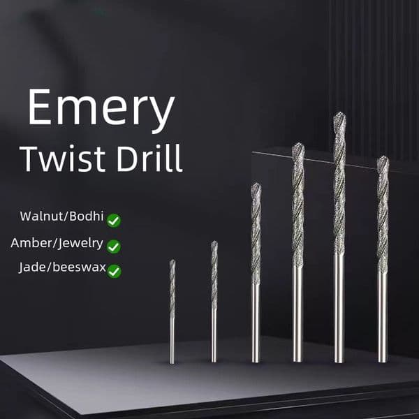 Emery twist drill Jade wax Crystal Amber beads drilling needle diamond drill reaming tool