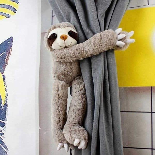 40cm Cute Animal Sloth Plush Doll Toy Soft Plush Doll Christmas Gift Curtain Buckle Cartoon Doll Forest Animal Action FigureB270720