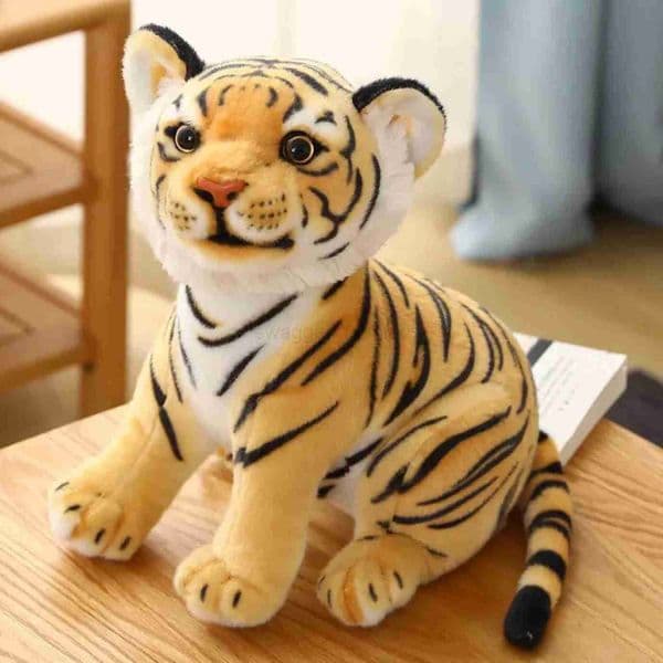 23cm Simulation Baby Tiger Plush Toy Stuffed Soft Wild Animal Forest Tiger Pillow Dolls For Kids Boys Birthday GiftB270720