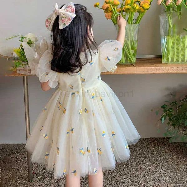 Girls Summer Dress Princess Dress Fashionable Temperamental Children Mesh DressXJ240720