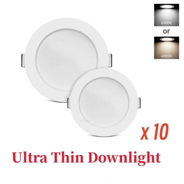 10pcs/Lot LED Downlight 5W 7W 9W 12W 20W 220V Recessed Ceiling Lamp Round LED Panel Lights Spotlight Bathroom Kitchen Lighting D1.0