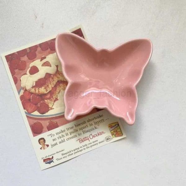 Ceramic Bow Heart Seasoning Dish Underglaze Tableware Hot Pot Hand Drawn Macaron Japanese Girl Heart Seasoning BowlsB270723