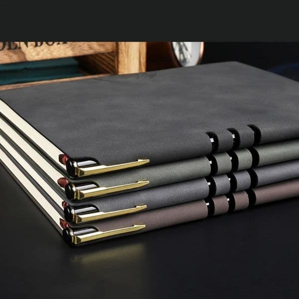 Agenda Organizer Hardcover Note Book Office School Supply PU Leather A5 Notebook Notepad Diary Business Journal Planner 240722