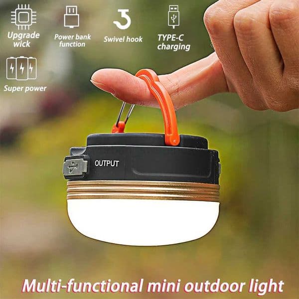 New Portable Camping Lights Outdoor Tent Lamp Have 5 Modes Retractable Hook Mini Family Walking 20W High-Power Emergency LightsCL240722