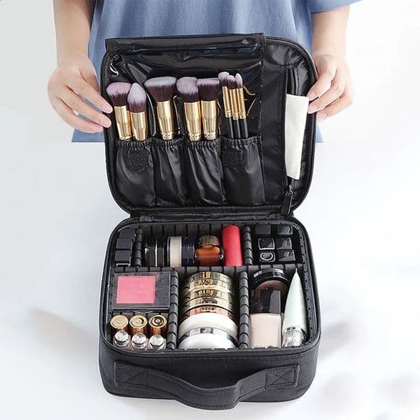 Female travel makeup bag waterproof essential beauty brush embroidery tool storage box professional w240822