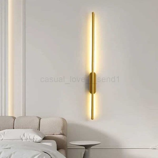 80cm 60cm Strip LED Living Room Wall light Modern Nordic Sofa background Full copper Bedroom Bedside wall light AC85-265VCL240722