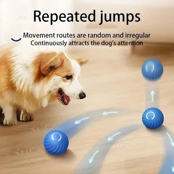 Smart Dog Toy Ball Electronic Interactive Pet Moving USB Automatic Bouncing for Puppy Birthday Gift Cat Product 240722
