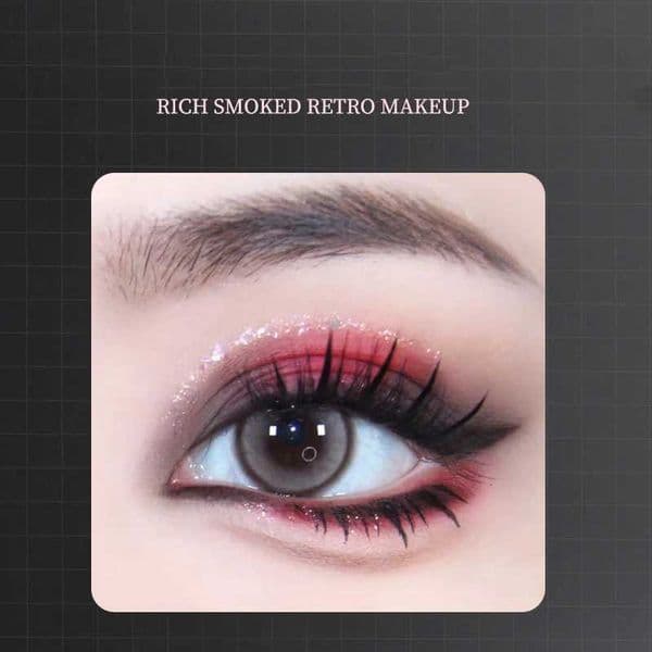 2-color eye shadow palette matte flash eye shadow gothic red black pigment waterproof earth color shimmer portable cosmeticsW240730