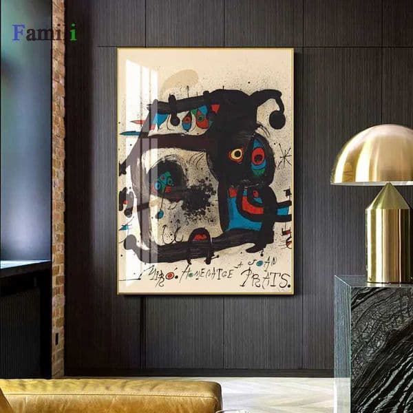 Joan Miro affiche vintage Abstract Watercolor Wall Art Posters And Prints Famous Canvas Painting Living Room Home DecorationM240722