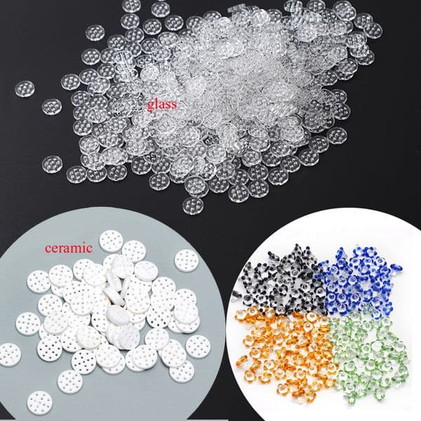 50pcs 8 mm High Borosilicate Glass Honeycomb Glass Pipe Screen 7 holes Glass Filters Ceramic Pipe Screen Filters 9.5mm Smoking Pipe Water Bongs