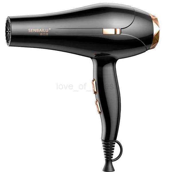 New Quick Drying Hair Dryer 110V/220V Blue Light Negative Ion Cold and Hot Air US/EU/UK Plug Household Dormitory Hair DryerM240723