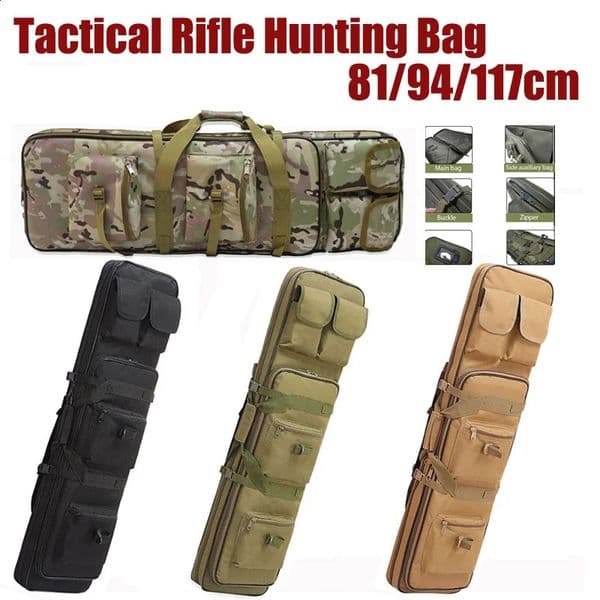 8194117cm Outdoor Tactical Sniper Rifle Bag Military Hunting Charge Shockproof Gun Protection Gun Bag Luya Fishing Backpack 240715