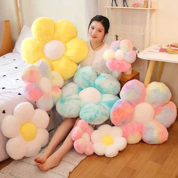 Beautiful Flower Plush Pillow Colorful Floral Plush Toy Super Soft Flower Plant Stuffed Cushion Girlfriends Sleep Companion R251210