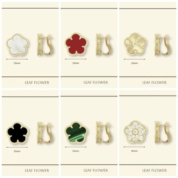 designer woman 15mm clover stainless steel luxury earings Clip Ons Flower earrings high fashion jewelry pearl earring gift have