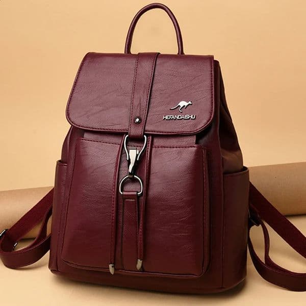Bagpack Women Backpack Soft Leather Backpacks for Teenage Girls Female School Shoulder Bags for Women 2024 Mochila Sac 250526