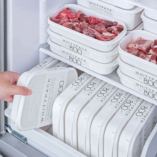 Japanese Frozen Meat Packaging Box Food Grade Refrigerator Storage Fruit Vegetable Preservation Prepare The Dishes Divided 240722