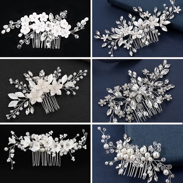 Illusion Shiny Zirconia Wedding Jewelry Headdress Hair Combs Women Girls Bridal Party Ceremony Wedding Brides Hair Accessories