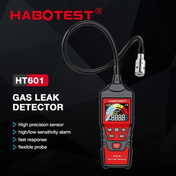 Gas Leak Detector Analyzer HT601A HT601B 9999 PPM 20% LEL LCD Sound Screen Alarm Combustible Flammable Natural Methane Tester 240723