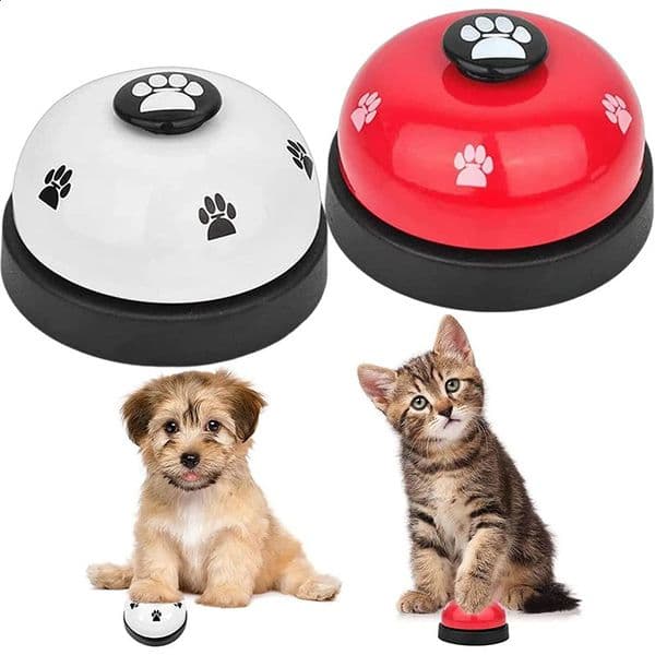 Pet Toys Bell for Dogs Cat Training Interactive Toy Called Dinner Small Bells Footprint Ring Trainer Feeding Reminder For Teddy 240723