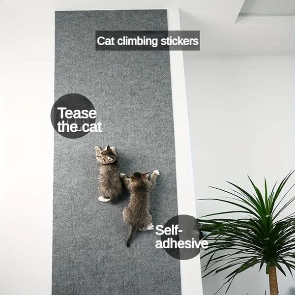 Wall Mounted Cat Scratching Pad Non slip Self adhesive Cat Scratching Board Durable And Cuttable Indoor Furniture Protector 240723